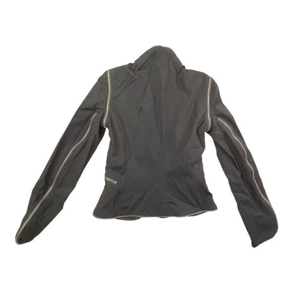 Cache Womens Nylon Blend Pockets Long Sleeve Front Zip Basic Jacket Black Size 2 - Picture 3 of 9